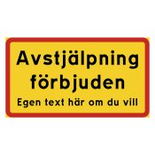 Avstjälpning förbjuden skyltar