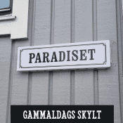 Gammaldags skylt