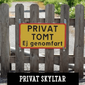 Privat-skyltar