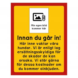 skylt med egen bild egen design på skylt med alla hundraser hundras eget foto