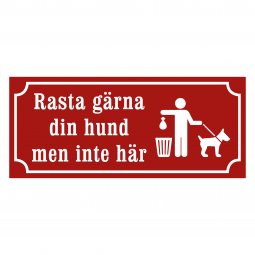 Rasta gärna din hund men inte här