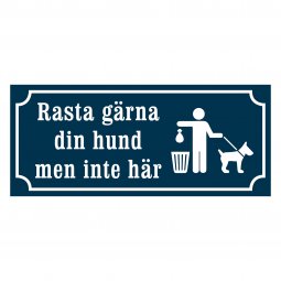 Rasta gärna din hund men inte här
