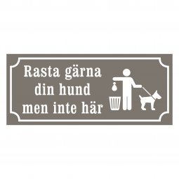 Rasta gärna din hund men inte här