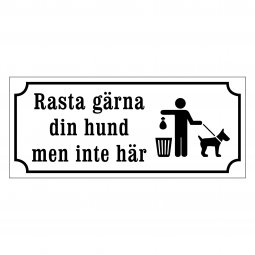 Rasta gärna din hund men inte här