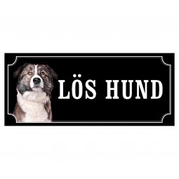 Aidi
hundskylt dogsign sign dog happy print hjortröd finaste skylten tanfärgad hundskyl lös hund