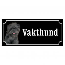 Skylt Affenpincher - olika sorter - svart gammaldags stil skylt hundskylt vakthund