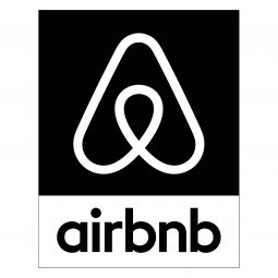 Airbnb skylt svart/vit