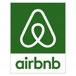 Airbnb skylt grön/vit