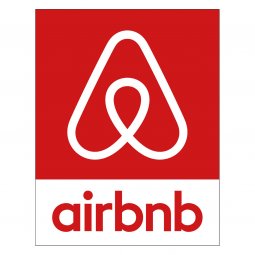 Airbnb skylt röd/vit