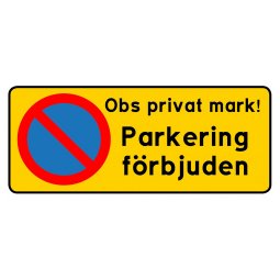 privat mark parkering förbjuden parkeringsskylt