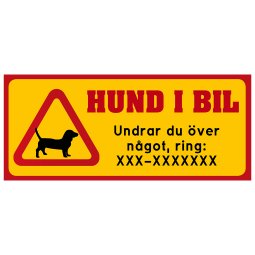 hunddekal hund i bil tax