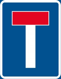 Skylt med märke Återvändsgränd