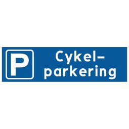 cykelparkering cyklar endast cykel Parkeringsskylt skylt parkera här fastighet fastighetsbolag skylt