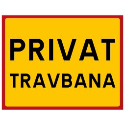 Privat travbana skylt inget tillträde