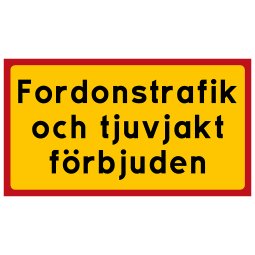 Fordonstrafik och tjuvjakt förbjuden