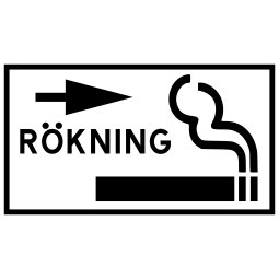 rökruta här får du röka rök ruta fastighet skylt till fastighet pil åt höger