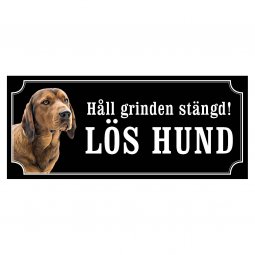 Alpine Dachsbracke alpenländische dachsbracke hundskylt dogsign sign dog happy print hjortröd finaste skylten