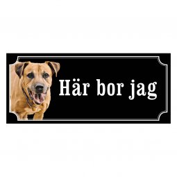 Cimarron uruguayo gammaldags stil emaljskylt hund