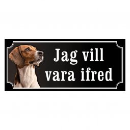 Estnisk stövare gammaldags stil emaljskylt hund