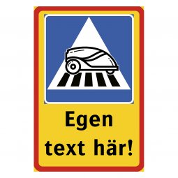 Övergångsställe robotgräsklippare - med egen text