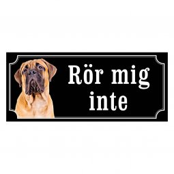 Bullmastiff gammaldags stil emaljskylt hund