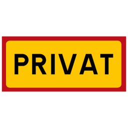 Privat liten skylt dekal magnet