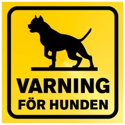 varning för hunden inbrott inbrottstjuv tjuv