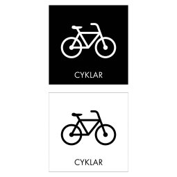 skylt cyklar parkering cyklar grafiskt snygg skylt