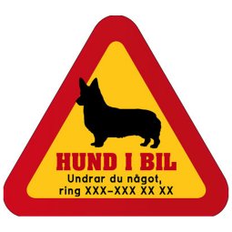 hunddekal dekal med hund och telefonnummer mobilnummer klistermärke corgi svensk vallhund västgötaspets