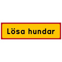 Lösa hundar akta hunden hund varningsskylt tilläggsskylt trafikskylt