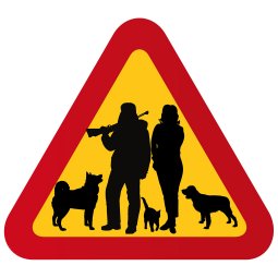 jägare jaktskylt jägare med jämthund hundar till jakt kvinna fru man katt springer spaniel breton