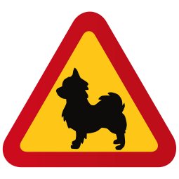 chihuahua varningstriangel pomeranian liten hund