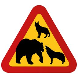 varning för björn lodjur varg som ylar rovdjur sveriges rovdjur