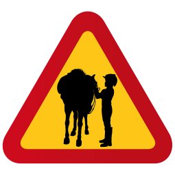 pojke och häst skylt till hästgård varningsskylt egen