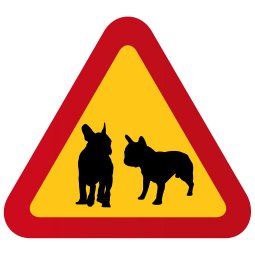 varningsskylt med hund Fransk Bulldog 2 st fralla skylt franska bulldog happyprint roliga skyltar