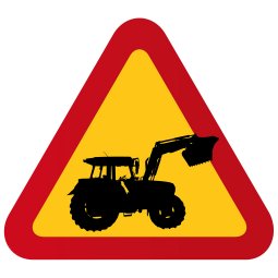 varningsskylt bonde present skopa traktor varning för bonden månskensbonde lantbrukare lekfull fabror