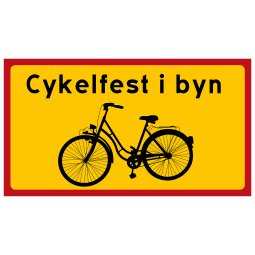dekal skylt rolig skylt cykel fest cykelfest