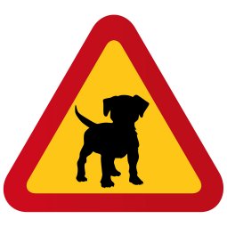 varningsskylt med hund varning för hunden söt vovve
