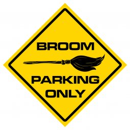 Skylt Broom parking only skylt häx parkering
