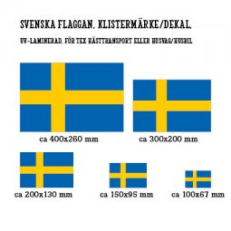 Dekal svensk flagga till husbil husvagn hästtransport