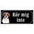 Boxer ljusbrun/vit hundskylt gammaldags stil emaljskylt hund