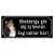Shetland sheepdog svart/vit gammaldags stil emaljskylt hund