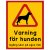 Varning för hunden, ingång sker på egen risk - Kleiner Munsterländer varning för hunden hundskylt inbrott hund skylt