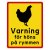 Skylt Varning för höns på rymmen rolig skylt med höns