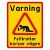 Skylt Fylltrattar korsar vägen rolig varningsskylt