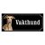 Greyhound fawn gammaldags stil emaljskylt hund