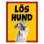 Röd/gul hundskylt, Schnauzer hundskyltar, hundskyltar