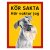 Röd/gul hundskylt, Schnauzer hundskyltar, hundskyltar