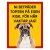 Röd/gul hundskylt, Continental Bulldog hundskyltar, hundskyltar
