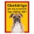 Röd/gul hundskylt, Continental Bulldog hundskyltar, hundskyltar